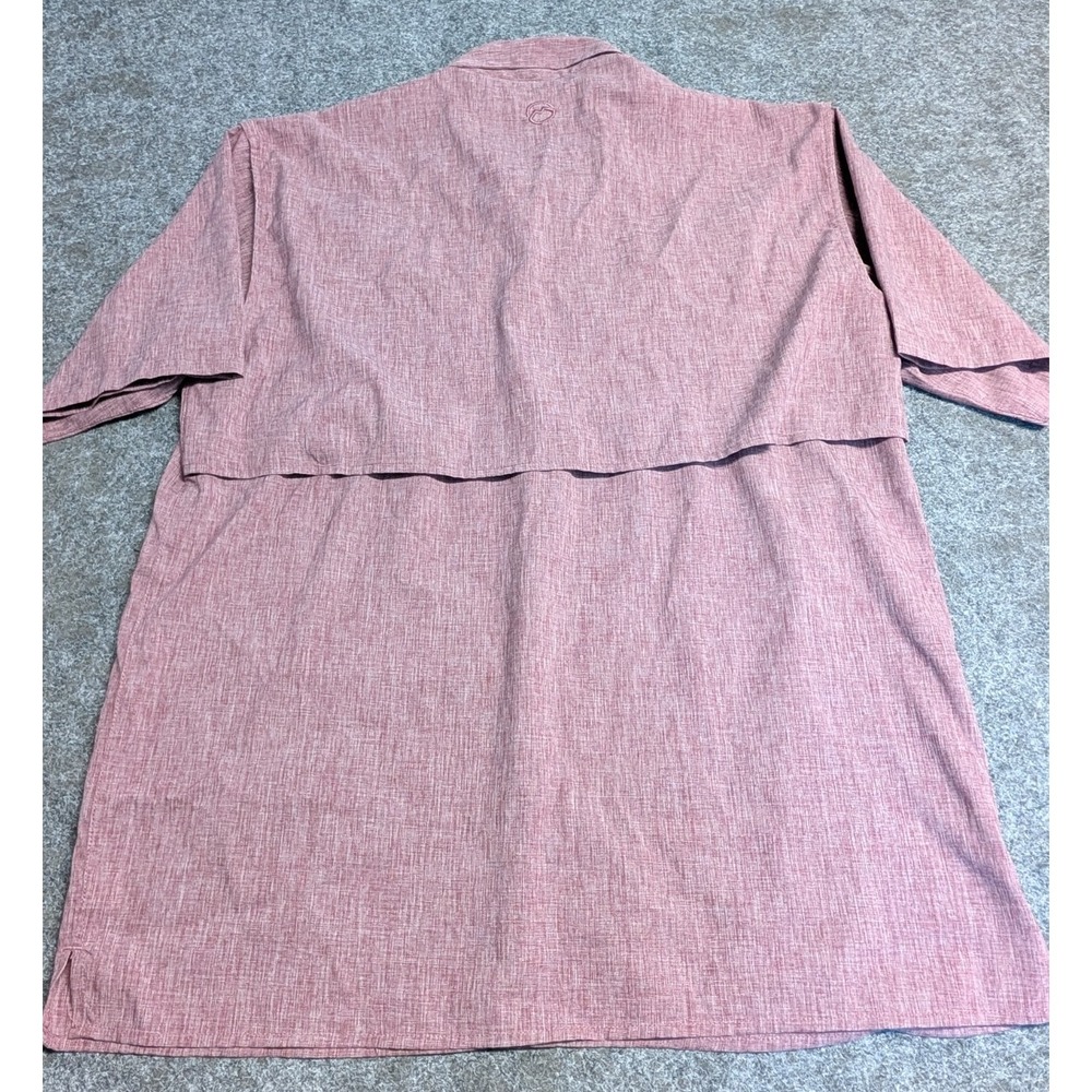 Magellan Outdoors Men's Medium Fish Gear Shirt Relaxed Fit "Aransas Pass" Plum - Picture 8 of 12